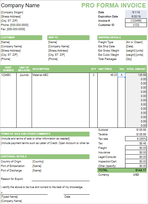 How to Make a proforma invoice?